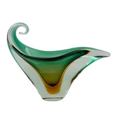 Sale Photo Thumbnail #55: Lot 213  
Murano Sommerso MCM Free Form Bowl