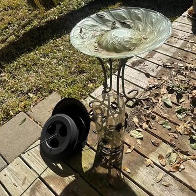 Birdbath And Bird Feeder