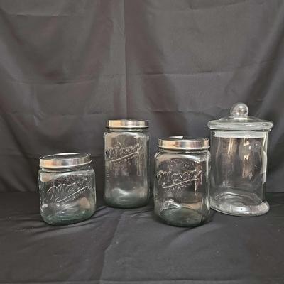 3 Piece Mason Craft And More Glass Canister Set 