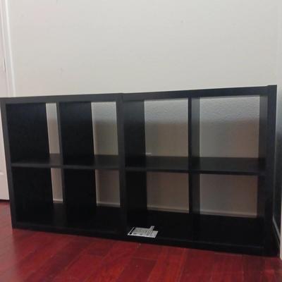 Black 8 Cubby Shelf Unit #1
