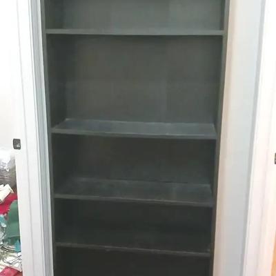 Tall Black Book Shelf 