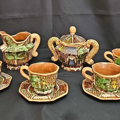 Vintage Pottery Sautafe DeLa La Cona Mich Tea Cups