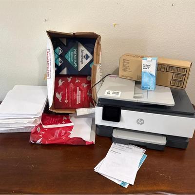 HP Office Jet Pro Printer With Ink And Paper 