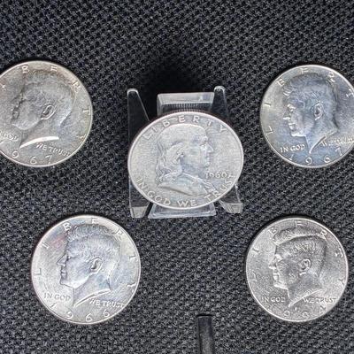 Franklin & Kennedy Half-Dollar Coins