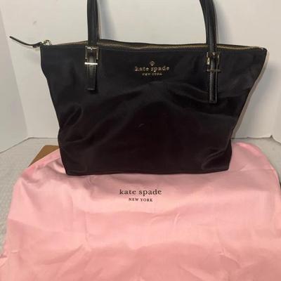 Kate Spade Black Nylon Purse With Gold Tone Hardware