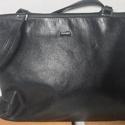 Picard Black Leather Hand Bag With Strap