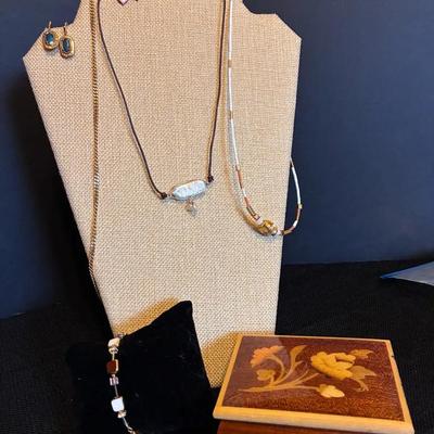 Jewelry with Wooden Box