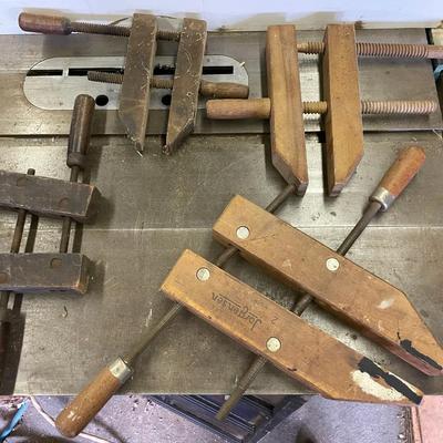 Lot Of Wooden Clamps