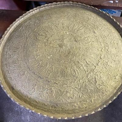 Round Embossed Metal Table Top