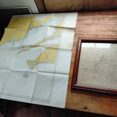 Two Vintage Maps, Southington And Martha's Vineyard