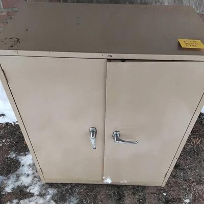 Tan Metal Office Storage Cabinet