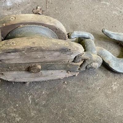 Massive Antique Nautical Block And Tackle Rigging