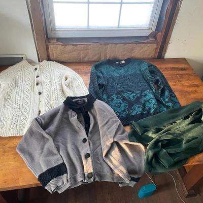 Lot Of Vintage Sweaters And One Contemporary Pendleton