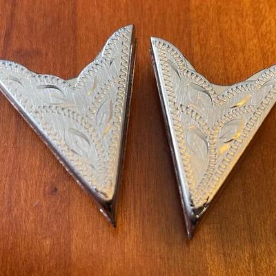 Etched Western Collar Tips