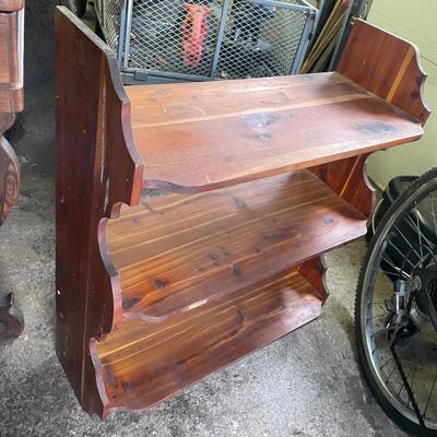 Vintage Cedar Wall Mounted Shelf