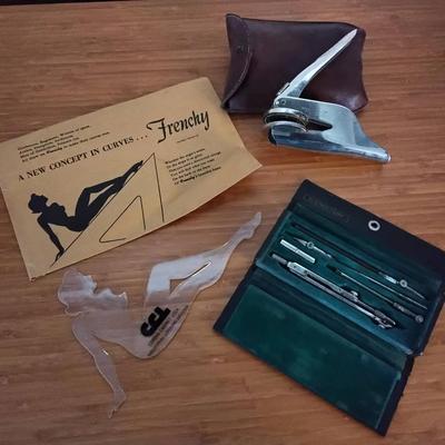 Lot Of Vintage Drafting Tools