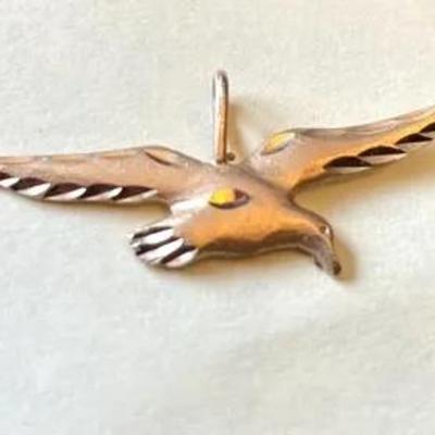 14k Gold Seagull Pendant