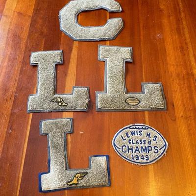 Vintage 1949 Letterman Jacket Letter Patches