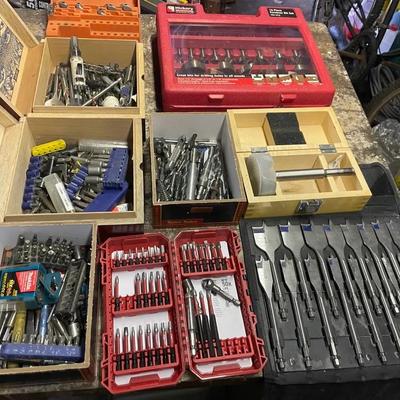 Lot Of Drill Bits Etc.