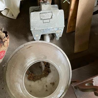 Large Industrial Holophane Light Fixture And Shade