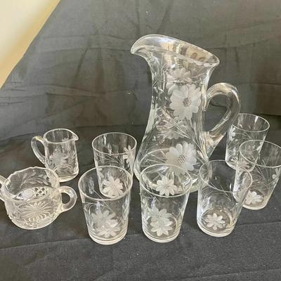 Cut Glass Pitcher, Glassware
