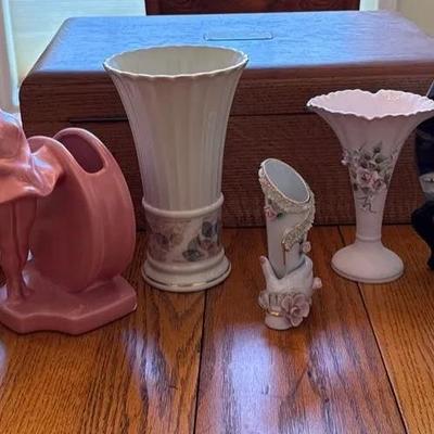 Lenox Vase With Several Other Pieces 