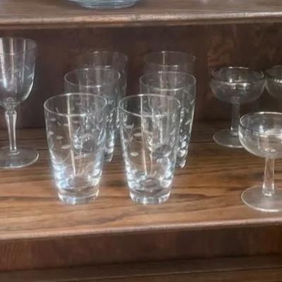 Libby Windswept Wine & Tumblers Glasses and Coupe Cocktail Glasses