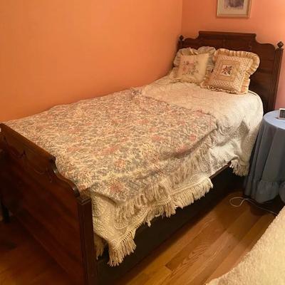 Vintage Twin Bed With Mattress And Box Spring (1 Of 2)