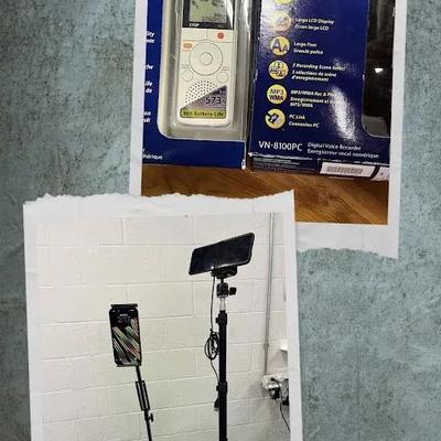 Camera Holder/Tripod W Voice Recorders