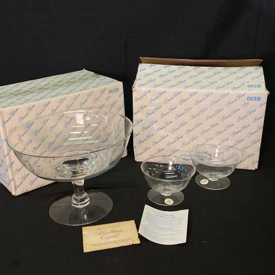 Princess Home Heritage Crystal Trifle Bowl and Serving Bowls 