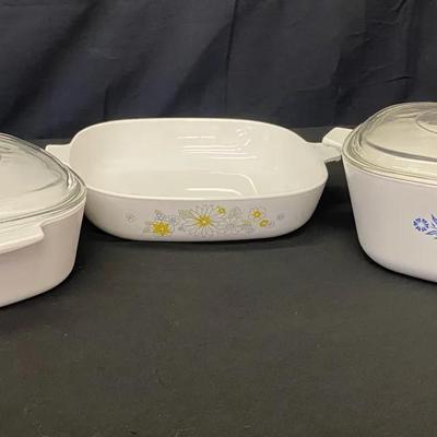 CorningWare "Floral Bouquet" and "BlueFlower" Casserole Dishes 