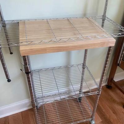 Wire Kitchen Rolling Cart 