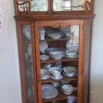 Antique Curio Display Cabinet 