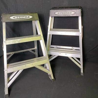 Two Werner 2ft Heavy Duty Step Stools 