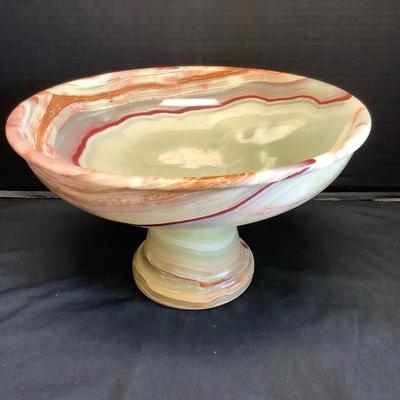 Polished Onyx Pedestal Bowl