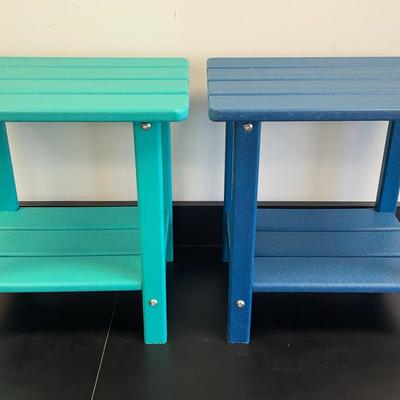 Pair Of Adirondack Style Small Tables