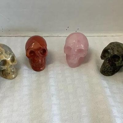 Collection Of (6) Stone Skulls #3