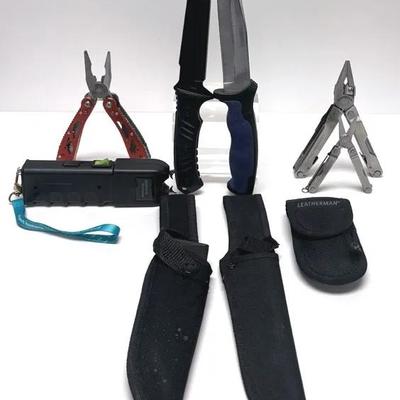 Knives, Multi-Tools and Stun Gun Set
