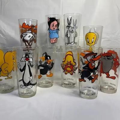 1973 Warner Brothers/Pepsi Looney Tunes Collector Glasses Qty 10
