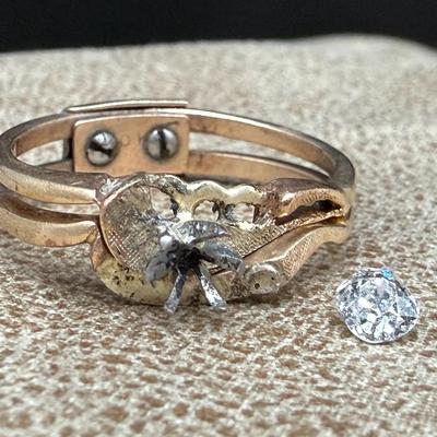Vintage Gold Engagement Ring Setting + 0.25ct Old Cut Diamond – Estate Repair