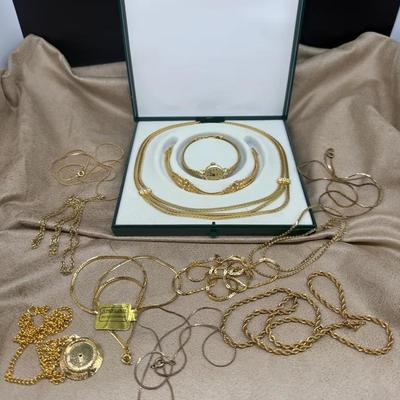 Vintage Costume Gold Toned Jewelry 