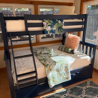 Sale Photo Thumbnail #59: BUNK BED FULL SIZE ON BOTTOM TWIN ON TOP AND TWIN TRUNDLE 