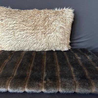 Faux Fur Blanket & Pillow