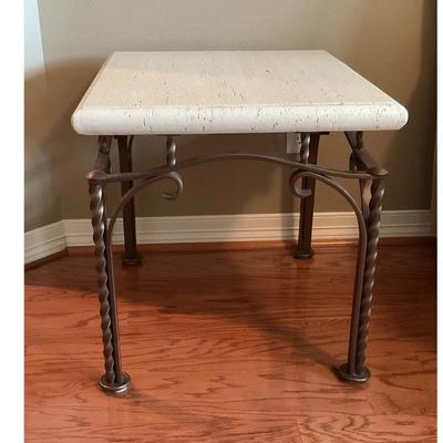 J. Koralith Faux Marble Coffee Table