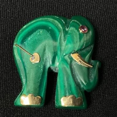 Gold And Malachite Pendant