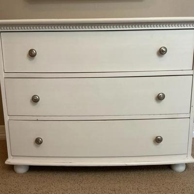 Small White 3 Drawer Dresser
