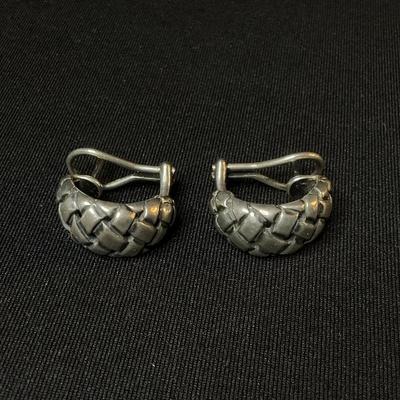 James Avery Sterling Basketweave Earrings
