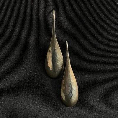 Sterling Silver James Avery Hammered Teardrop Earrings