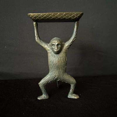 Bronze Monkey Trinket Tray