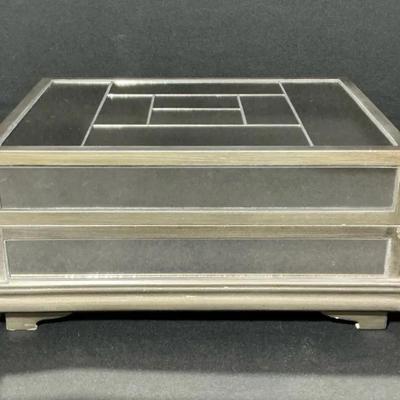 Uttermost Mirrored Decorative Wooden Storage Box 